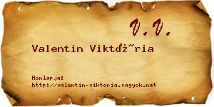 Valentin Viktória névjegykártya